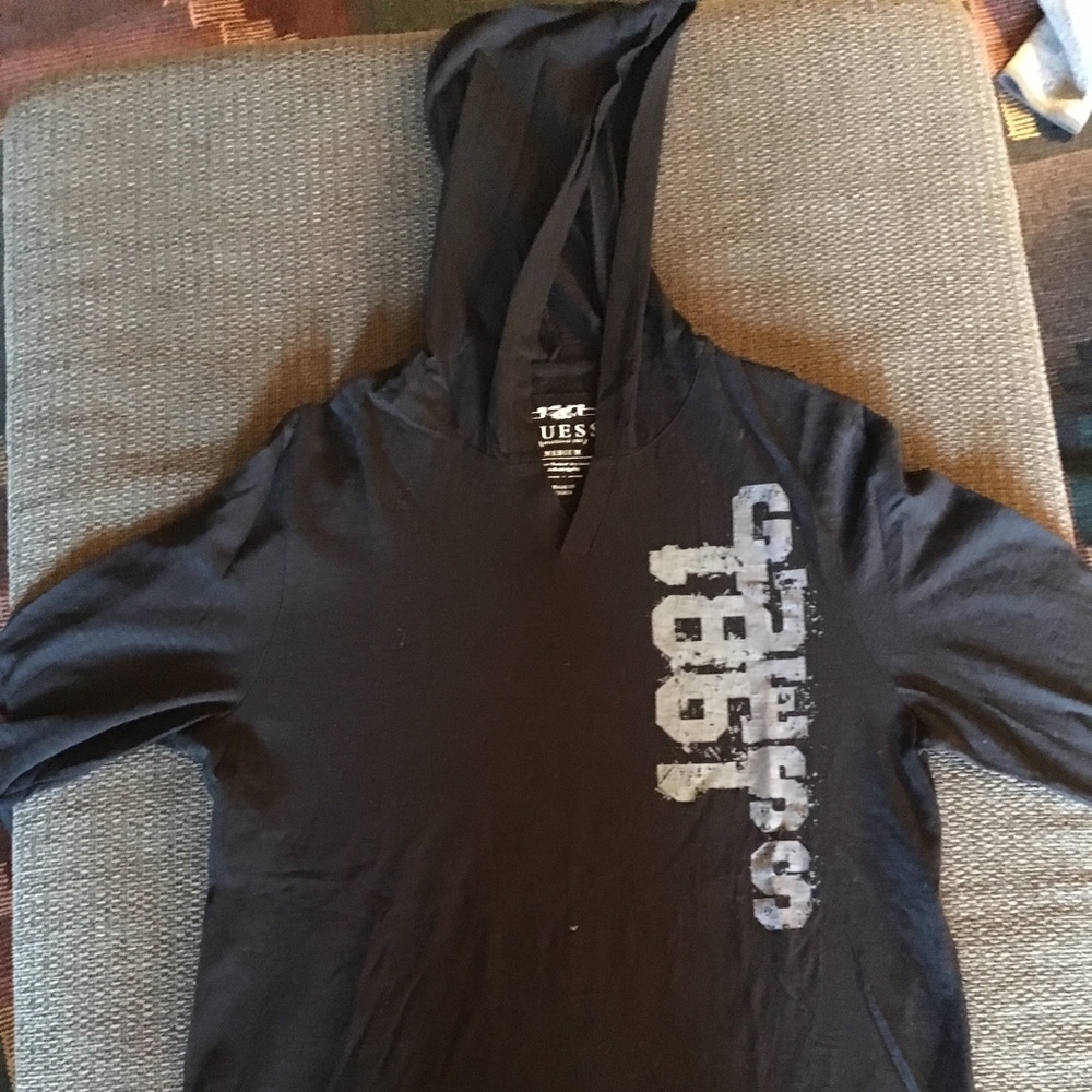 Guess black longe sleeve shirt hoodie
